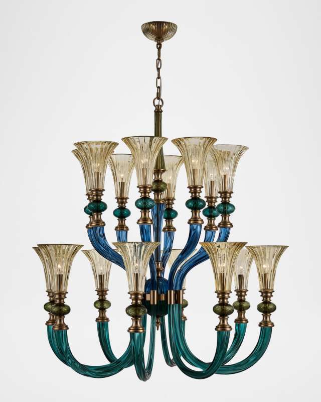 Tinta 16-Light 2-Tier Chandelier, 44" Tall